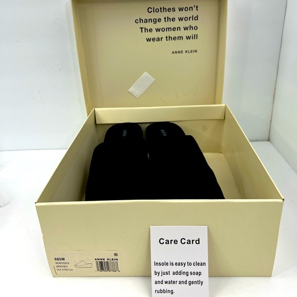 ANNE KLEIN, AKVENTI BLACK STRECH PLATFORM ELASTIC TOP W/SUPER CUSHION SOLE,8.5M - Picture 8 of 16